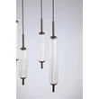Pendul Searchlight Cattail metal, sticla, maro, transparent, LED, 33W, 2238lm, 3000K - 76210-7CL