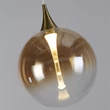 Pendul Searchlight ALCHEMY metal, sticla, negru, chihlimbar, LED, 30W,  3000K, 2473 Lm - 76410-8BK