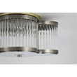 Plafoniera Searchlight Lotus metal, sticla, alama, transparent, E14, 40W - 77210-2AB
