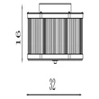 Plafoniera Searchlight Lotus metal, sticla, alama, transparent, E14, 40W - 77210-2AB