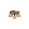 Plafoniera Searchlight Cannes metal, sticla, maro, chihlimbar, LED, 21W, 1192lm, 3000K - 77410-3AM