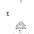 Pendul Searchlight Bali bambus, maro, E27, 60W - 7867CW