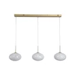 Pendul Searchlight Confetti metal, sticla, auriu, alb, LED, 25W, 2380lm, 3000K - 80823-3GO