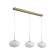 Pendul Searchlight Confetti metal, sticla, auriu, alb, LED, 25W, 2380lm, 3000K - 80823-3GO