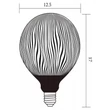 Bec cu LED Searchlight Decorative Lamp plastic, negru, E27, 4W, 120lm, 1800K - 82200BK