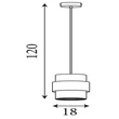 Pendul Searchlight Royal metal, sticla, nisip, chihlimbar, E27, 60W - 82431-1SA