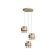 Pendul Searchlight Royal metal, sticla, nisip, chihlimbar, E27, 60W - 82433-3SA