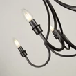 Candelabru Searchlight LODGE metal, negru, E14 - 82915-5BK