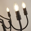 Candelabru Searchlight LODGE metal, negru, E14 - 82918-8BK