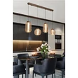 Pendul Searchlight Lille metal, sticla, maro, chihlimbar, LED, 28W, 2583lm, 3000K - 84510-4AM