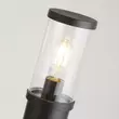 Lampadar exterior Searchlight BAKERLOO metal, plastic, negru, transparent, E27, IP44 - 8631-450