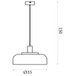 Pendul Searchlight Scotland metal, negru, E27, 60W - 87180BK