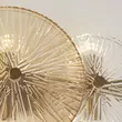 Plafoniera Searchlight WAGON WHEEL metal, sticla, bronz, alama, transparent, G9 - 88210-6BZ
