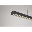 Pendul Searchlight Linear metal, negru, LED, 13W, 4000lm, 2700K-4000K-6000K - 88520BK