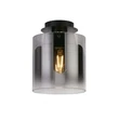 Plafoniera Searchlight SWEDEN metal, sticla, negru, fumuriu, E27 - 88911-1BK