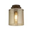 Plafoniera Searchlight SWEDEN metal, sticla, maro, chihlimbar,E27 - 88911-1MO