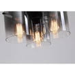 Plafoniera Searchlight SWEDEN metal, sticla, negru, fumuriu, E27 - 88911-3BK