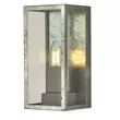 Aplica de perete exterioara Searchlight BOX II metal, sticla, argintiu, transparent, E27, IP44 - 90151SI