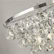 Pendul Searchlight Michelle metal, sticla, crom, transparent, E27, 60W - 9634-4CC