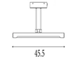 Aplica de perete Searchlight Holton metal, negru, LED, 3W, 74lm, 3000K-4000K-6500K - 96500-45BK