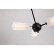 Plafoniera Searchlight Cosmic metal, sticla, negru, transparent, G9, 10W - 96503-3BK