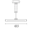 Aplica de perete Searchlight Herron metal, negru, LED, 3W, 74lm, 3000K-4000K-6500K - 96510-45BK