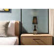 Veioza Searchlight MARAKESH metal, sticla, textil, negru, E27 - EU23186BK