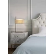 Veioza Searchlight Hessian metal, textil, negru, alb, E27, 60W - EU30501BK
