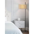 Lampadar Searchlight Hessian metal, textil, negru, alb, E27, 60W - EU30502BK