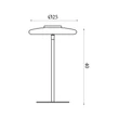 Veioza Searchlight Record metal, sticla, auriu, alb, LED, 8W, 969lm, 3000K - EU33120PB
