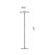 Lampadar Searchlight Record metal, sticla, auriu, alb, LED, 13W, 1404lm, 3000K - EU33121PB