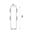 Accesoriu exterior Searchlight 4 Socket UK/EU metal, negru, IP44 - EU39290BK