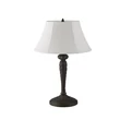 Veioza Searchlight Amy metal, textil, negru, alb, E27, 60W - EU46092WH