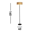 Lampadar Searchlight ISLA metal, hartie, negru, E27 - EU47812NA