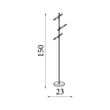 Lampadar Searchlight Wands metal, negru, LED, 14.02W, 342lm, 2700K - EU4869BK