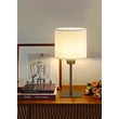 Veioza Searchlight Chelsea metal, textil, maro, alb, E27, 60W - EU50501LT