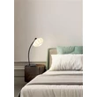 Veioza Searchlight Radiant metal, textil, negru, alb, E14, 40W - EU52852BK