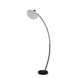 Lampadar Searchlight Radiant metal, textil, negru, alb, E27, 60W - EU52853BK