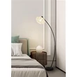Lampadar Searchlight Radiant metal, textil, negru, alb, E27, 60W - EU52853BK