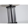 Veioza Searchlight Swizzle metal, sticla, textil, negru, fumuriu, alb, E27, 40W - EU55623SM