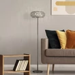 Lampadar Searchlight Marylin metal, cristal, crom, transparent, G9, 33W - EU5819CC
