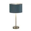 Veioza Searchlight FINN metal, catifea, nichel, teal, E27 - EU58911TE