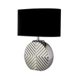 Veioza Searchlight Regent ceramic, textil, crom, negru, E14, 10W - EU60804CC