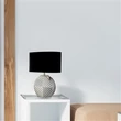 Veioza Searchlight Regent ceramic, textil, crom, negru, E14, 10W - EU60804CC