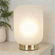 Veioza Searchlight Pearl metal, sticla, alama, alb, E27, 60W - EU61972SB