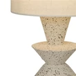 Veioza Searchlight Malacca ceramic, textil, alb, E27, 60W - EU62021CR
