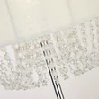 Lampadar Searchlight Bellano metal, textil, acril, crom, alb, transparent, E27, 60W - EU62618CC