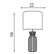 Veioza Searchlight Tia ceramic, textil, albastru, E14, 60W - EU62922BL