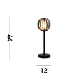 Veioza Searchlight Blossom metal, acril, negru, fumuriu, G9, 33W - EU6533-1BK