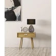 Veioza Searchlight DEVON metal, sticla, textil, negru,  E27 - EU65420BK